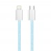 Кабель ColorWay Lightning-Type-C (M/M) 3.0 А 1m Blue (CW-CBPDCL061-BL)