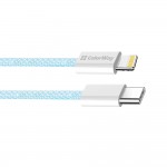Кабель ColorWay Lightning-Type-C (M/M) 3.0 А 1m Blue (CW-CBPDCL061-BL)