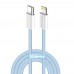 Кабель ColorWay Lightning-Type-C (M/M) 3.0 А 1m Blue (CW-CBPDCL061-BL)