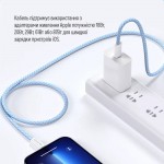 Кабель ColorWay Lightning-Type-C (M/M) 3.0 А 1m Blue (CW-CBPDCL061-BL)