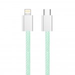 Кабель ColorWay Lightning-Type-C (M/M) 3.0 А 1m Green (CW-CBPDCL061-G)