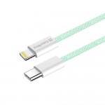 Кабель ColorWay Lightning-Type-C (M/M) 3.0 А 1m Green (CW-CBPDCL061-G)