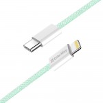 Кабель ColorWay Lightning-Type-C (M/M) 3.0 А 1m Green (CW-CBPDCL061-G)