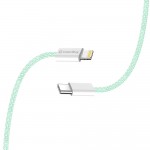 Кабель ColorWay Lightning-Type-C (M/M) 3.0 А 1m Green (CW-CBPDCL061-G)