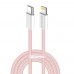 Кабель ColorWay Lightning-Type-C (M/M) 3.0 А 1m Pink (CW-CBPDCL061-P)