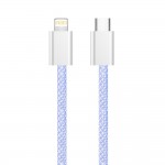 Кабель ColorWay Lightning-Type-C (M/M) 3.0 А 1m Purple (CW-CBPDCL061-PU)