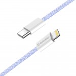 Кабель ColorWay Lightning-Type-C (M/M) 3.0 А 1m Purple (CW-CBPDCL061-PU)