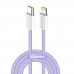 Кабель ColorWay Lightning-Type-C (M/M) 3.0 А 1m Purple (CW-CBPDCL061-PU)