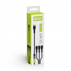 Кабель ColorWay Lightning-MicroUSB-Type-C (M/M) 3А 1.2m Black (CW-CBPDU3060-BK)