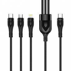 Кабель ColorWay Lightning-MicroUSB-Type-C (M/M) 3А 1.2m Black (CW-CBPDU3060-BK)