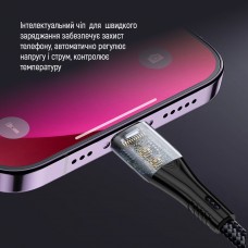 Кабель ColorWay Lightning-MicroUSB-Type-C (M/M) 3А 1.2m Black (CW-CBPDU3060-BK)