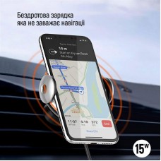 Безпроводное зарядное устройство ColorWay AutoSense Car 15W Black (CW-CHAW039Q-BK)