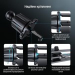 Безпроводное зарядное устройство СolorWay MagSafe 360° Air Vent 15W Black (CW-CHMW041Q-BK)