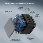 Сетевое зарядное устройство ColorWay GaN PD 100W 1USB 3Type-C 3A Black (CW-CHS047PD-BK)