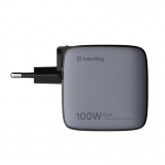 Сетевое зарядное устройство ColorWay GaN PD 100W 1USB 3Type-C 3A Black (CW-CHS047PD-BK)