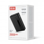 УМБ ColorWay Powerful 20000mAh 65W 1USB 2Type-C 5A Black (CW-PB200LPA3BK-PDD)