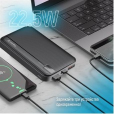 УМБ ColorWay High-power 20000mAh 2USB 1Type-C 5A Black (CW-PB200LPA4BK-PD)