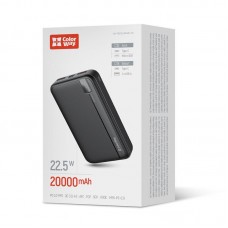 УМБ ColorWay High-power 20000mAh 2USB 1Type-C 5A Black (CW-PB200LPA4BK-PD)