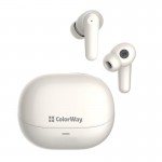 Наушники гарнитура вакуумные Bluetooth СolorWay Slim TWS-1 Earbuds Long Life Beige (CW-TWS1BE)