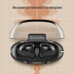 Наушники гарнитура вкладыши Bluetooth 5.3 СolorWay Slim TWS-2 Earbuds Black (CW-TWS2BK)