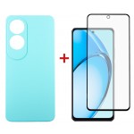 Чехол накладка Dengos TPU для Oppo A60 Light Blue (DG-KM-105) + Стекло