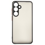 Чехол накладка Dengos Matt TPU для Samsung S24 FE SM-S721 Black (DG-KM-117) + Стекло