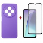 Чехол накладка Dengos Carbon TPU для Xiaomi Redmi 14C Purple (DG-KM-121) + Стекло Чехол накладка Dengos Carbon TPU для Xiaomi Redmi 14C Purple (DG-KM-121) + Стекло