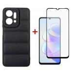 Чехол накладка Dengos TPU для Huawei Honor x7a Black (DG-KM-55) + Стекло