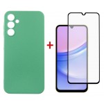 Чехол накладка Dengos TPU для Samsung A15 SM-A155 Mint (DG-KM-59) + Стекло