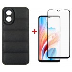 Чехол накладка Dengos TPU для Oppo A18/A38 Black (DG-KM-70) + Стекло