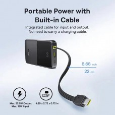 УМБ Baseus EnerFill Bipow2 Pro 20000mAh QC+PD 22.5W 1USB 1Type-C 2.4A Black (E0027701)