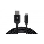 Кабель REAL-EL Premium Fabric USB-Type-C 2m 3A Black (EL123500047)