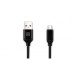Кабель REAL-EL Premium Fabric USB-Type-C 2m 3A Black (EL123500047)