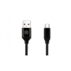 Кабель REAL-EL Premium Fabric USB-Type-C 2m 3A Black (EL123500047)