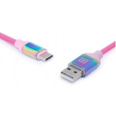Кабель REAL-EL Premium Rainbow USB-Type-C 3A 1m (EL123500050)