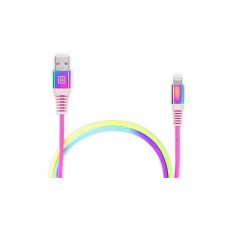 Кабель REAL-EL Rainbow USB-Lightning 1m 2.4A (EL123500051)
