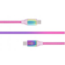 Кабель REAL-EL Premium Rainbow USB Type-C-Type-C 3A 1m (EL123500053)