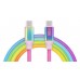 Кабель REAL-EL Premium Rainbow USB Type-C-Type-C 3A 1m (EL123500053)