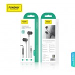 Наушники гарнитура вакуумные проводные Foneng EP200 REMOTE Black (EP200-E-R)