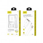 Сетевое зарядное устройство Foneng EU45 Dual 2USB 2.4A White (EU45-CH-TC) + кабель USB-Type-C