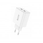 Сетевое зарядное устройство Foneng EU50 PD 35W Fast Charger 2Type-C 3A White (EU50-CH)