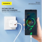 Сетевое зарядное устройство Foneng PD 30W 1USB 1Type-C 3A White (EU52-CH)