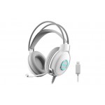 Наушники гарнитура накладные проводные USB A4Tech FH300U White