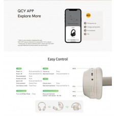 Наушники гарнитура накладные Bluetooth 5.3 QCY H2 Pro White