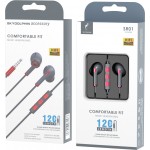 Наушники гарнитура вакуумные проводные SkyDolphin SR01 with mic Red (HF-000475)