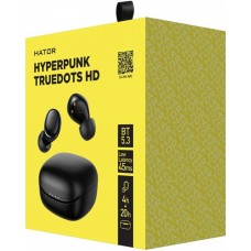Наушники гарнитура вакуумные Bluetooth 5.3 Hator Hyреrpunk Truedots HD Black (HTA-411)