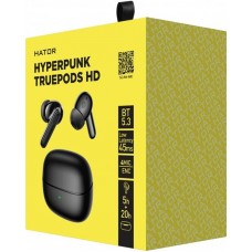Наушники гарнитура вакуумные Bluetooth 5.3 Hator Hyреrpunk Truepods HD Black (HTA-435)