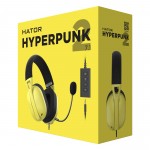 Наушники гарнитура накладные проводные Hator Hyperpunk 2 Black/Yellow (HTA-847)