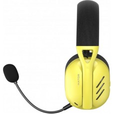 Наушники гарнитура накладные Bluetooth 5.2 Hator Hyperpunk 2 Tri-mode Black/Yellow (HTA-857)