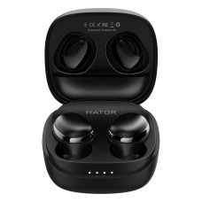 Наушники вакуумные Bluetooth Hator Hyреrpunk Truedots HD SyncHUB Black (HTA411)
